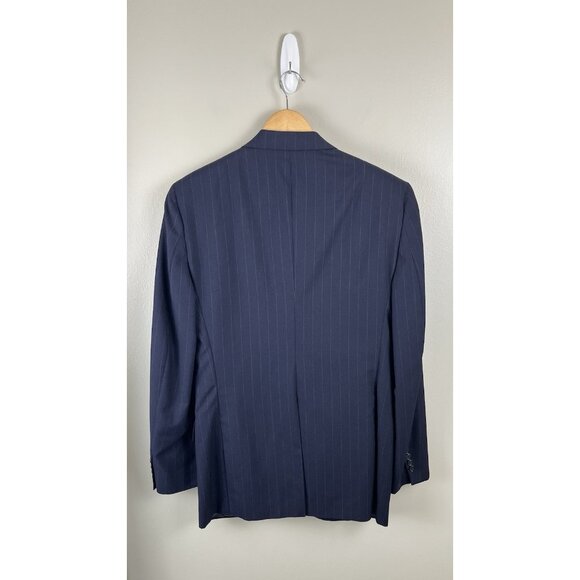 Burberrys’ Vtg Prorsum Pinstripe Suit Jacket Coat And Trousers‎ Pinstripe Navy - Picture 3 of 16